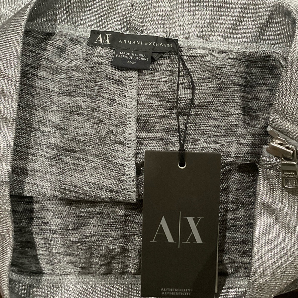 Armani Exchange Women's Silver Shiny Mini Skirt Size M Party Cocktail​ NWT!! - Picture 4 of 8